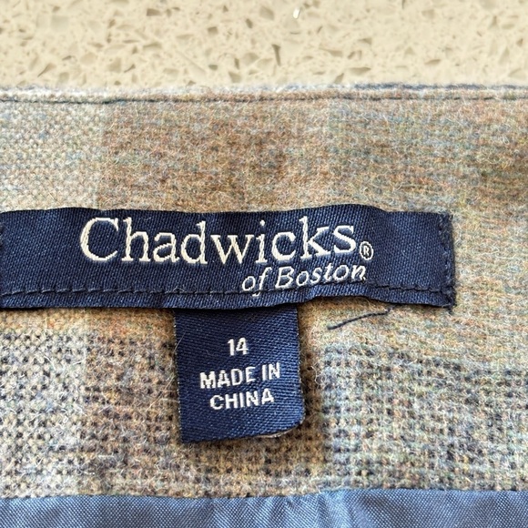 VTG Chadwick Maxi Skirt Plaid Womens Size 14 High Rise Wool Blend Cottagecore - Picture 9 of 13